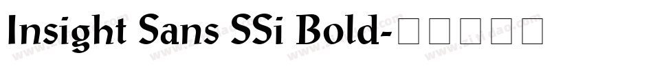 Insight Sans SSi Bold字体转换